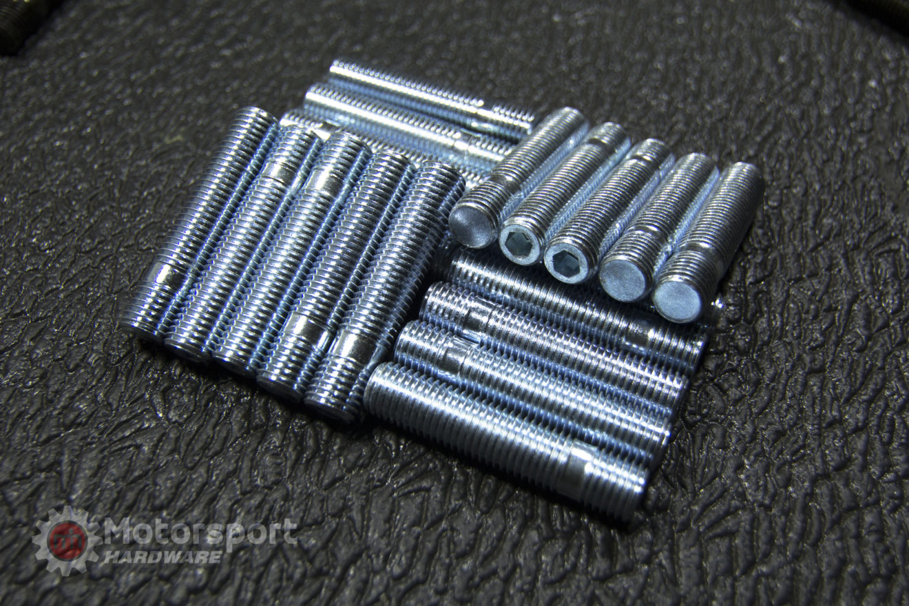 57mm Silver Stud Kit 12x1.5 Motorsport Hardware